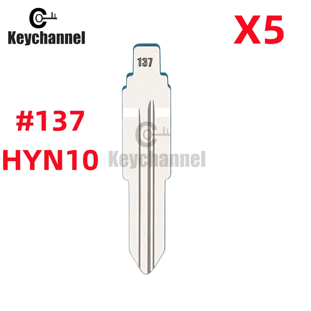 

Keychannel 5pcs #137 HYN10 SSY3 Metal Blank Flip Blade KD VVDI Remote Key Blade For Ssangyong S170 Uncut Car Key Replace Blade