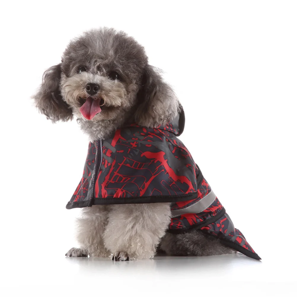 

Pet Rain Dog Water Clothes Hoodie Weather Rainy Jumpsuit Outdoor Apparel Reflecting Slicker Cat Proof Puppy Raincoat Hooded Coat