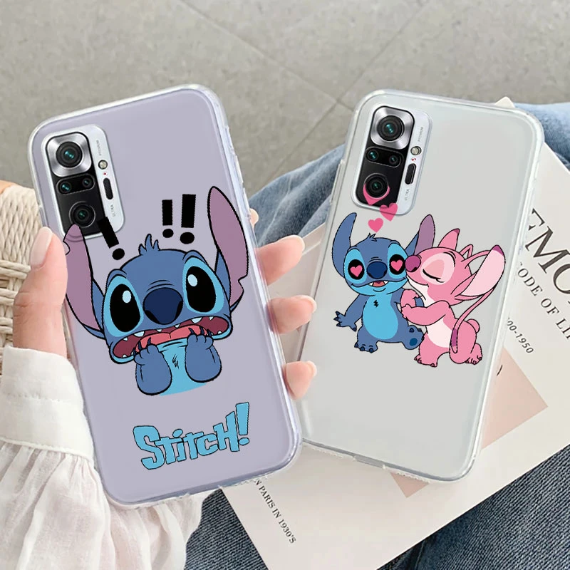 Забавный чехол Stich Monster для Redmi Note 10 Pro Max 10S 10T телефона с аниме мягкий прозрачный