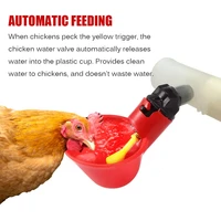 2022jmt automatic chicken drinker quail hanging water cup nipple drinking bowls feed bird coop drinker cups for backyard poultry