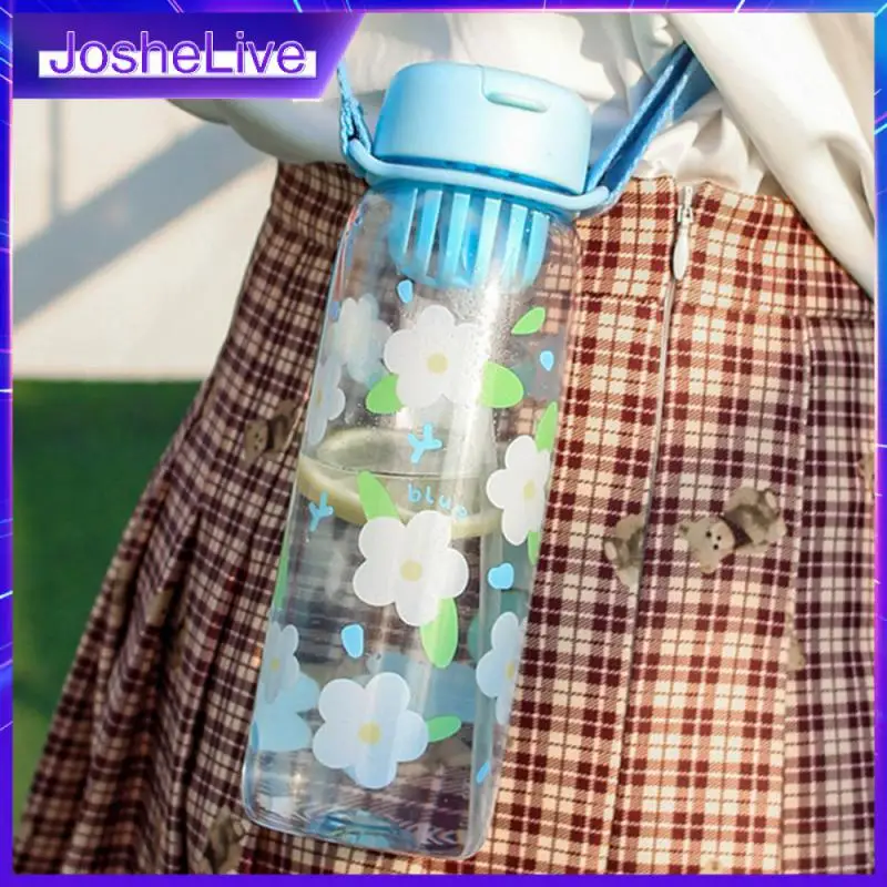 

Flower Pattern Water Cup Girls Heart Girls School Drinking Cup Student Summer Drinking Straw Bottle Drinkware High-value Tumbler