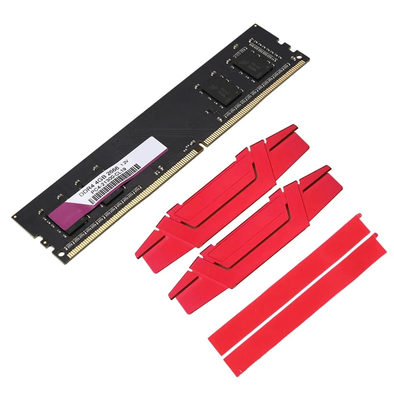 

Озу DDR4 4 гб 2666 мгц + жилет для охлаждения, 1,2 в, контактов, DIMM озу для настольного компьютера
