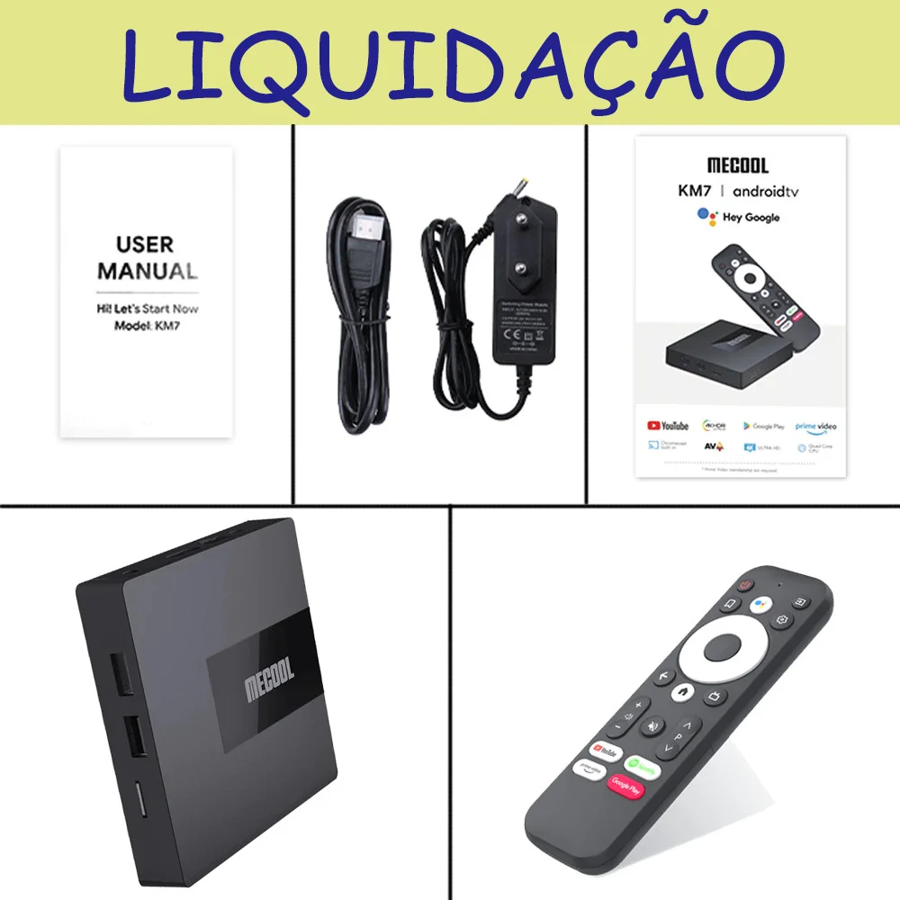 ТВ-приставка Mecool KM7 сертифицированная Android 11 A 4 + 64 ГБ DDR4 Amlogic S905Y4 | Электроника