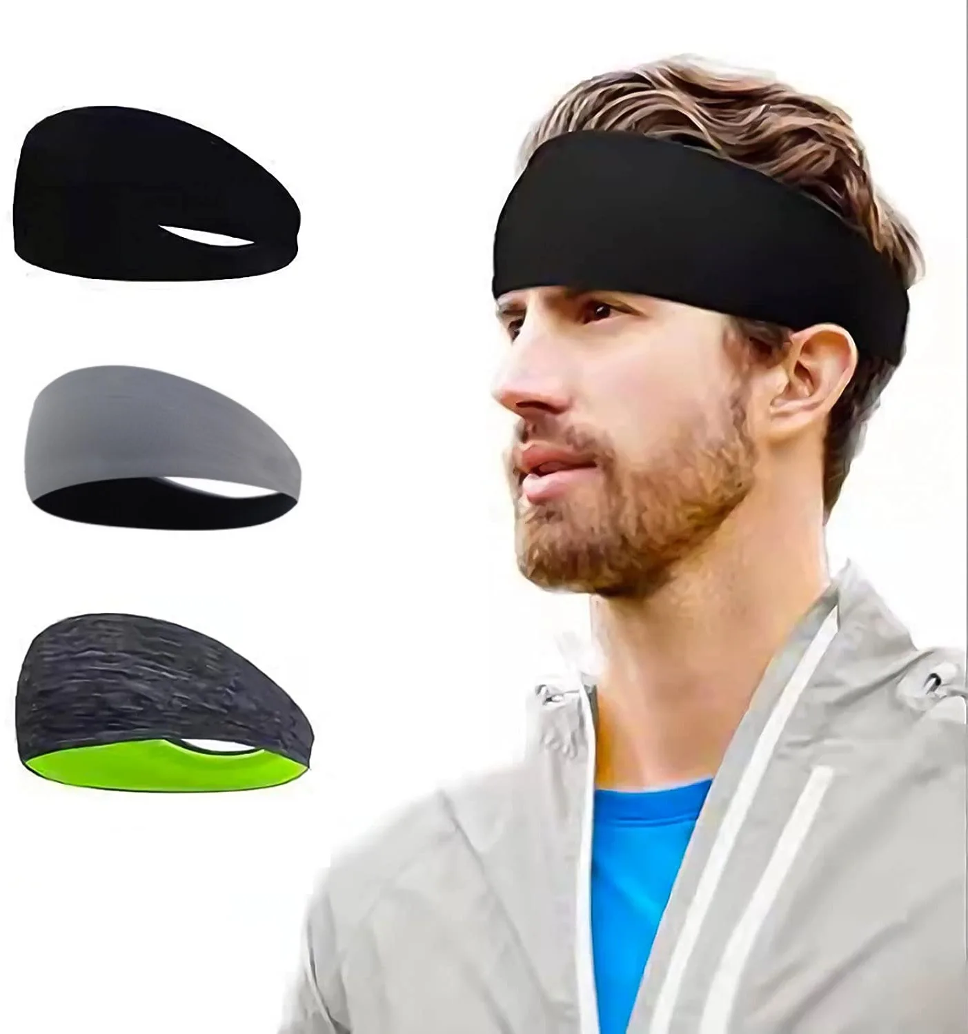 

Fitness sports safety men's sweat belt sports headband elastic men's outdoor sports headband women's Yoga running Headband