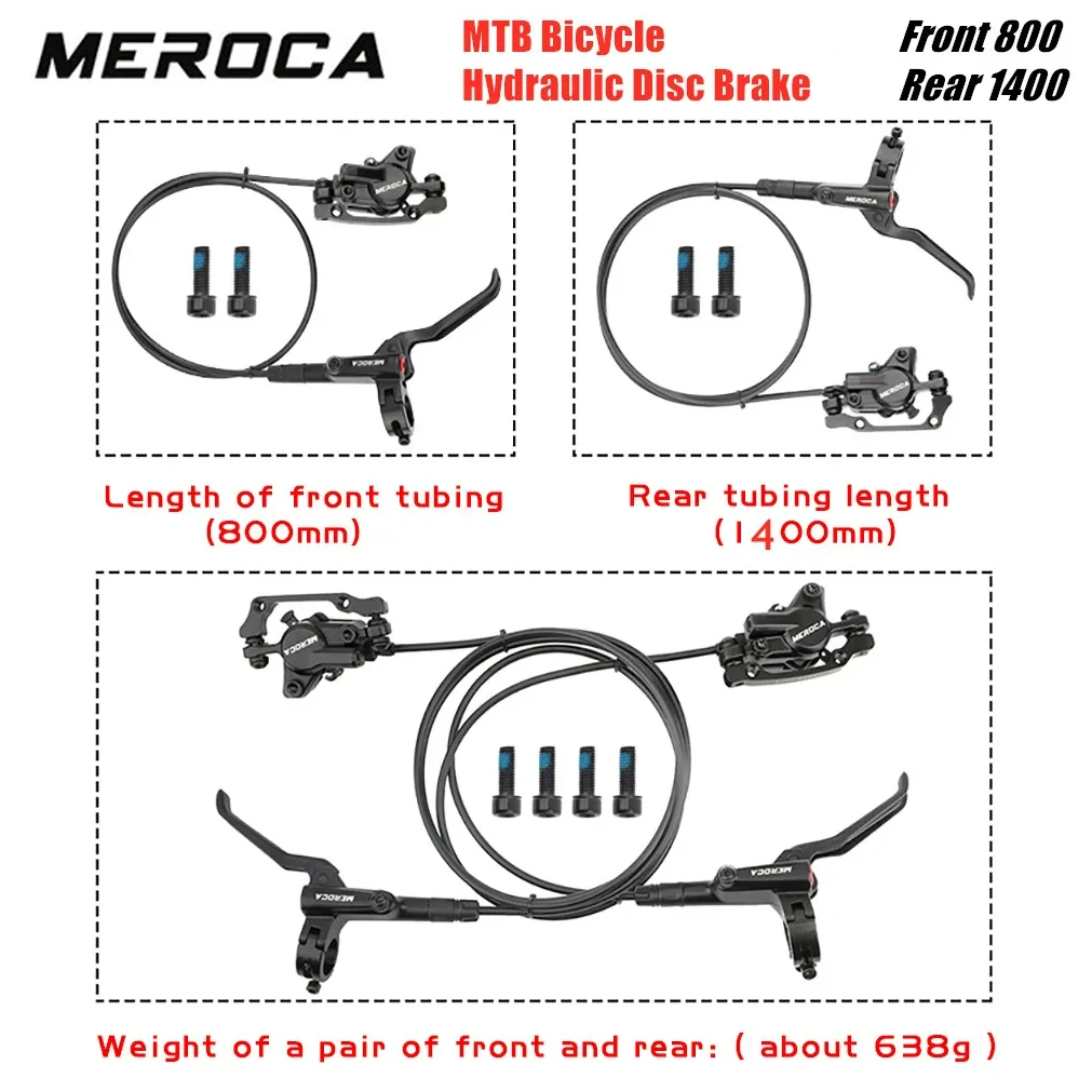 

MEROCA M800 тормозной механизм горного велосипеда Гидравлический дисковый тормоз 800/1400 мм DH AM FR Скоба давления масла для горного велосипеда PK MT200
