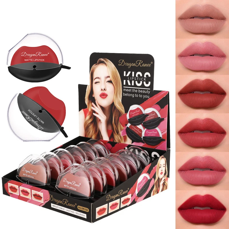 

12pcs/Set Wholesale Makeup Lazy Lip Lipstick Matte Make Up Long Lasting Moisturizing Waterproof Nonstick Cup Cosmetics Lip Glaze