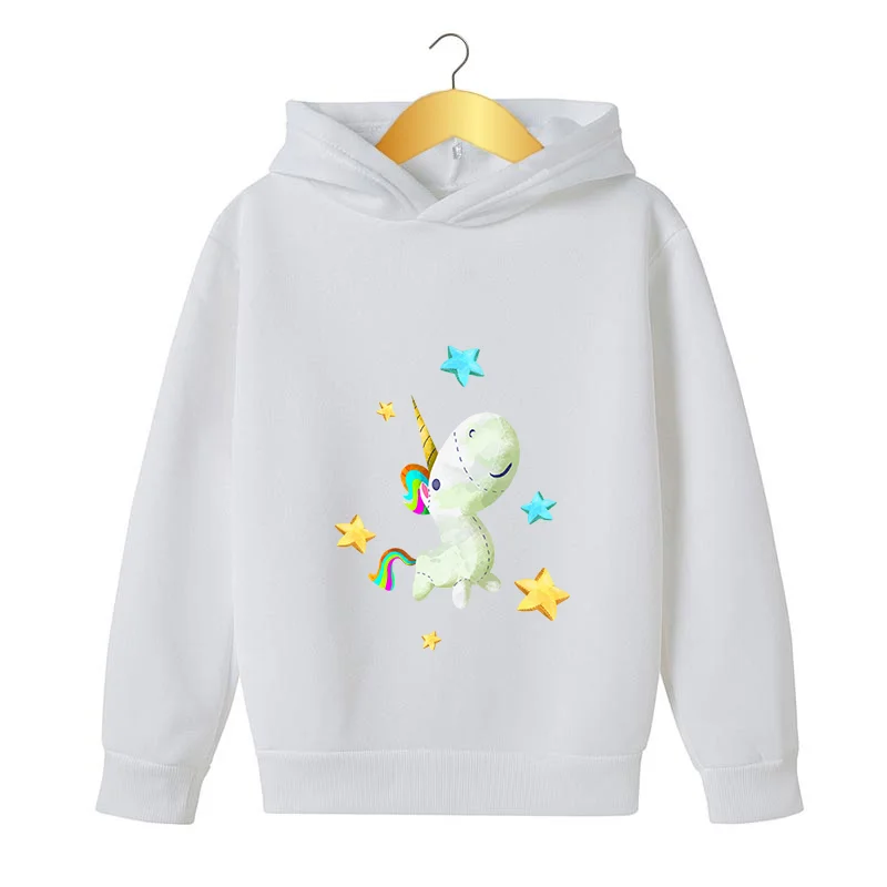 

Unicorn Print 4-14T Newest Hoodie Baby Clothing Cute Kids Hoodie Sweatpants Two Piece Boys Girls Sweatshirts Outdoor