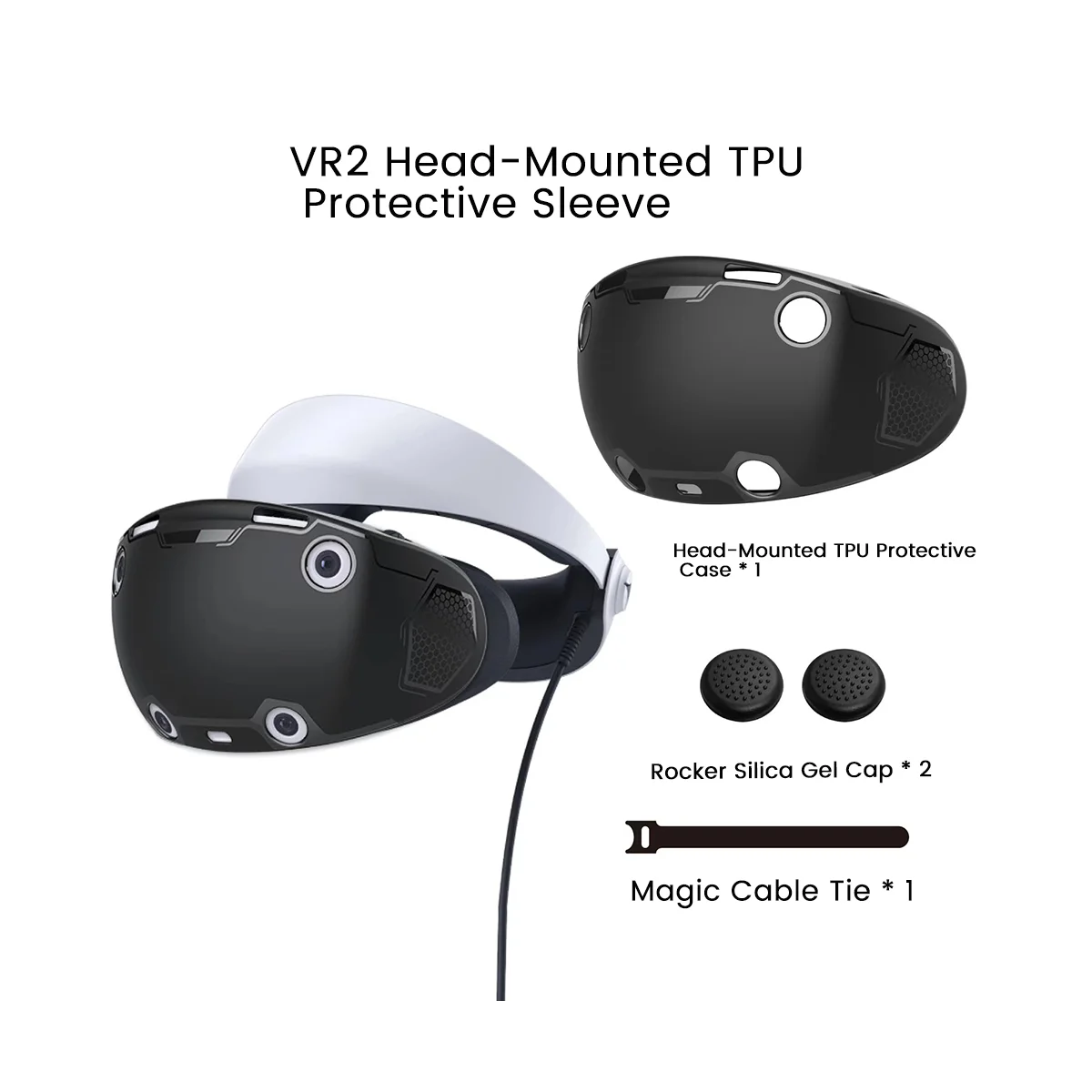 

Soft VR Silicone Protective Case Cover for PS VR2 Accessories Helmet Protective Lens Skin for PS VR 2 Glasses