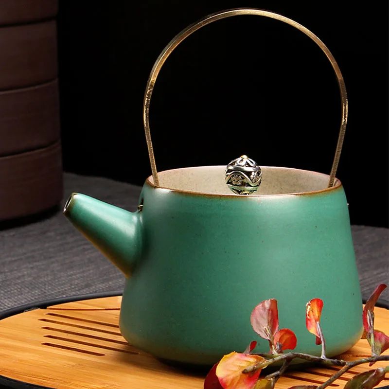 

Household Travel Teapot Pottery Vintage Decoration Health Beauty Teapot Kettle Art Kung Fu Tea Ceramic Teapot Drinkware Pot Set