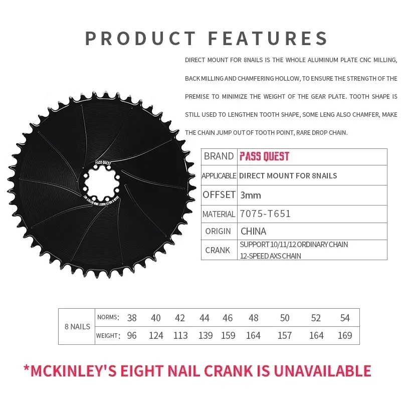 PASS QUEST 8 Stud AERO Круглый узкий широкий шатун 3 мм Самая продажа для FORCE Шатун с прямым