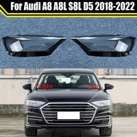 car front headlamp caps for audi a8 a8l s8l d5 2018 2019 2020 2021 2022 glass headlight cover auto lampshade lamp lens shell