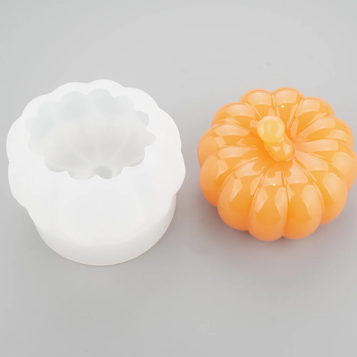 

3D Pumpkin Silicone Mold-Halloween Pumpkin Resin Mold,Whole Pumkin Mold,Epoxy Resin Craft Mold,Pumpkin Candle Making Mold-103987