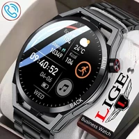 lige nfc smart watch men 2022 bluetooth call full screen touch sports fitness watches waterproof for android ios smartwatch men