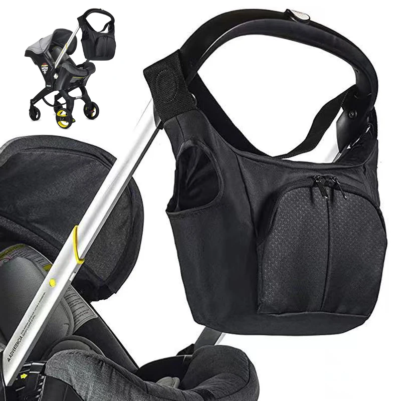 Сумка для хранения принадлежностей для коляски doona, портативная водонепроницаемая сумка для подгузников, подходит для коляски, черный цвет