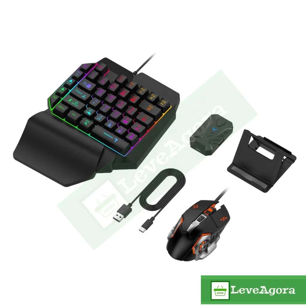 

COMBO MOBILE GAMER 4 in 1 - Kit with Keyboard + Mouse + Converter/Keyboard-Android/iOS