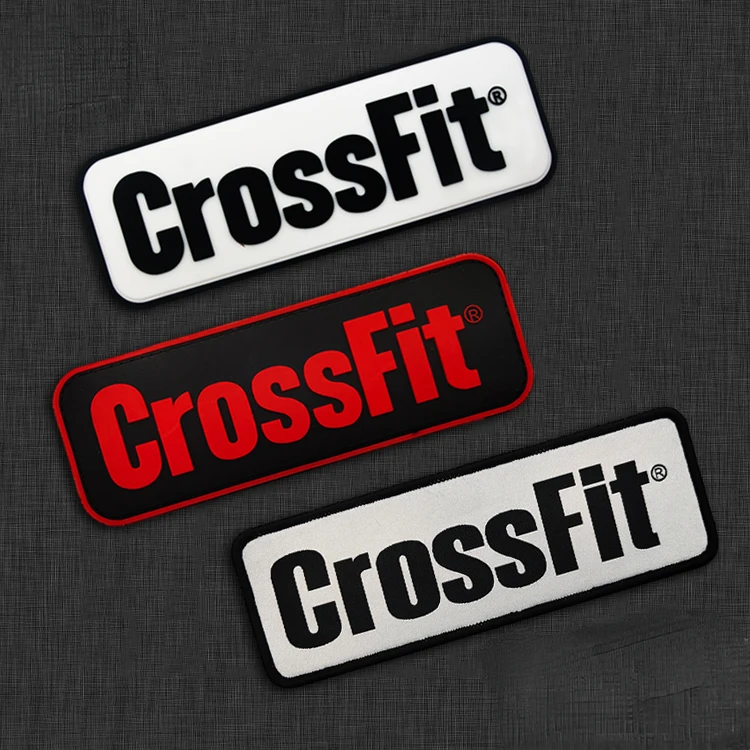 CrossFit Name Tags PVC Patch Embroidered Applique Sewing Label Punk Biker Clothes Stickers Apparel Accessories Badge