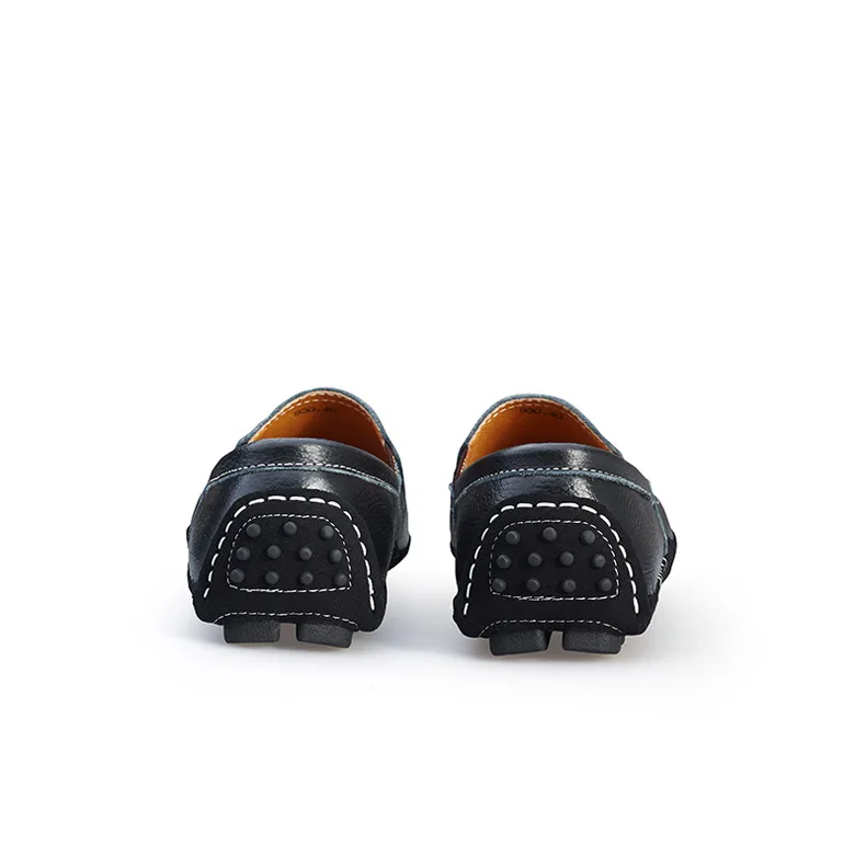 Мокасины мужские из натуральной кожи мягкие кроссовки резиновая обувь для