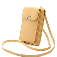 fashion new ladies fresh messenger bag shoulder bag multifunctional long wallet pu mobile phone bag wholesale