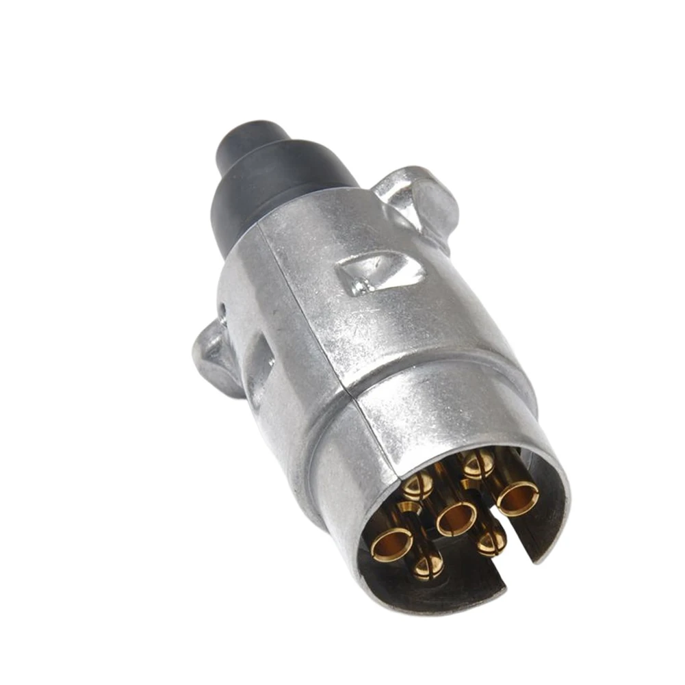 

12V Towing Socket Aluminium Alloy Towing Electric Connector 7Pin EU Plug Towbar Socket Adapter for Boats Caravan RV Truck