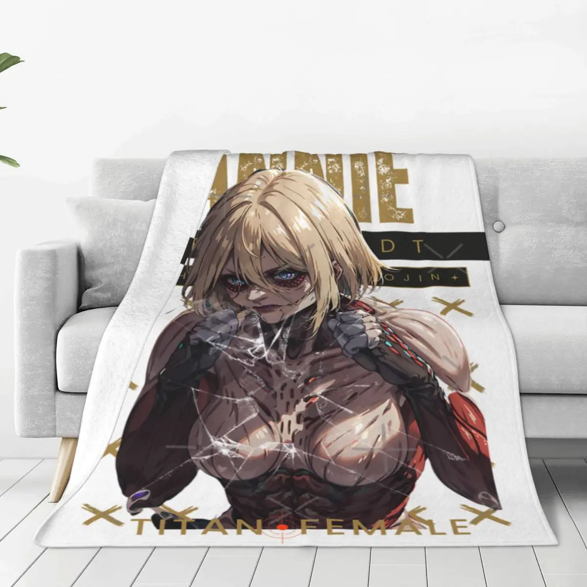 Женское одеяло для активного отдыха покрывало на кровать с рисунком аниме Arth