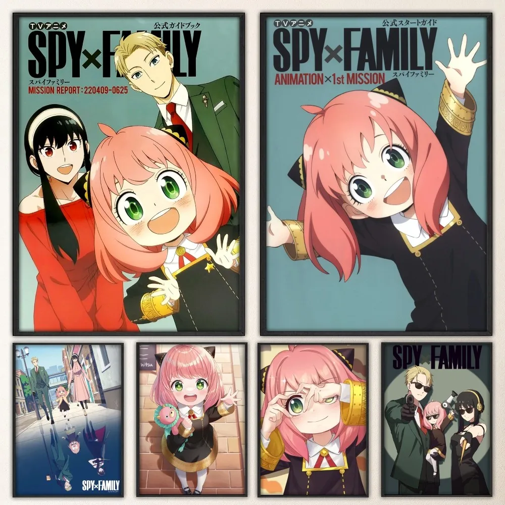 Аниме Spy X Family Anya плакат принты настенная живопись спальня гостиная стена бар
