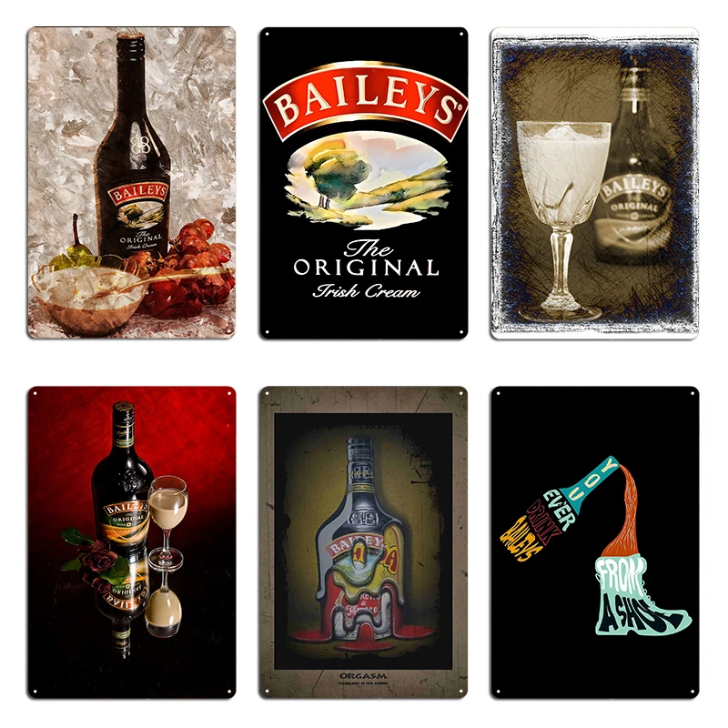 Фото Baileys Cream MOB Orgasm You Ever Drink Baileys From A Shoe Металлическая вывеска Pub Гаражные таблички Украшение паба Оловянная вывеска Плакат №1