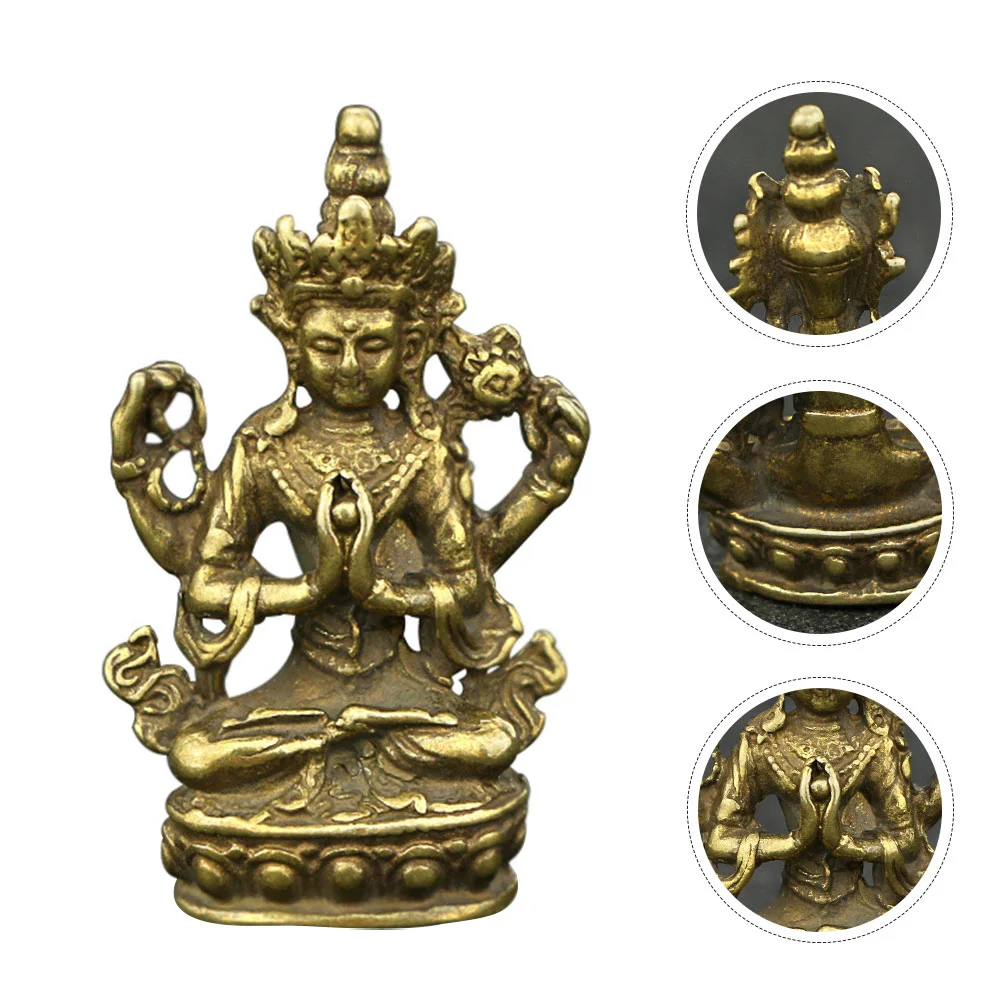 

Bookshelf Fengshui Ornaments Vintage Decor Quan Statue Fortune Home Décor Statues Chinese Guanyin