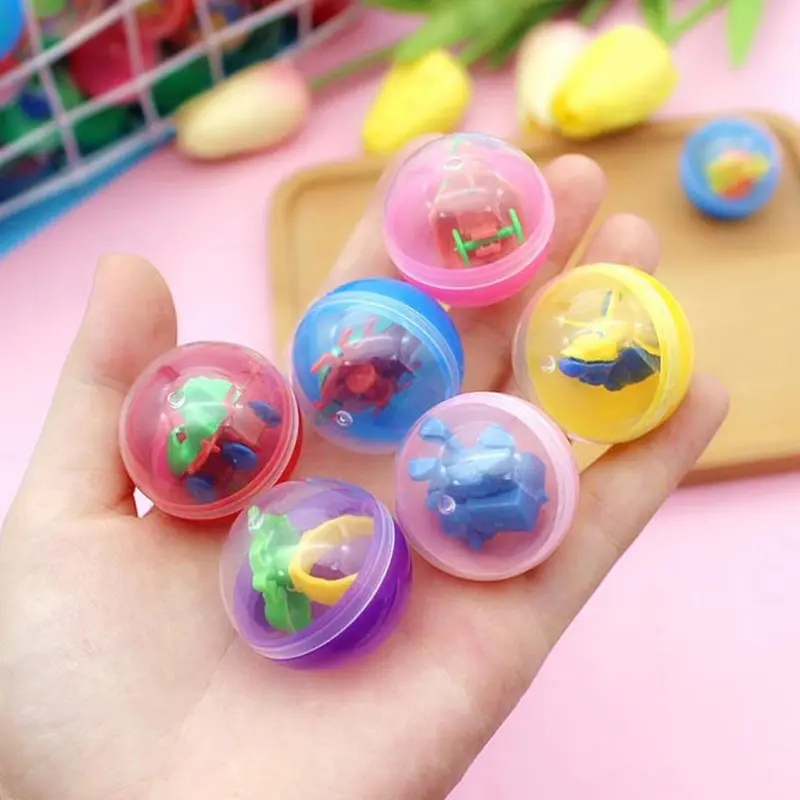

10pcs Transparent Plastic Surprise Ball Capsules Toy Blind Box Figure Toys For Vending Machine Eggshell Empty Doll Ball Gift