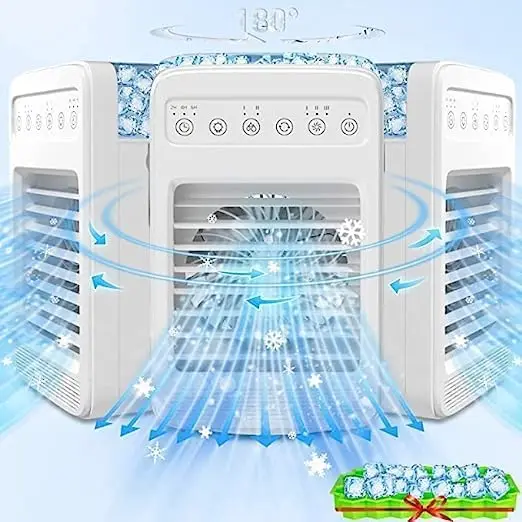 

Air Conditioner,Oscillation Mini Air Conditioner, 4 Wind Speed Small AC, 2-6H Timer Portable Air Cooler, Mini Evaporative Air Co