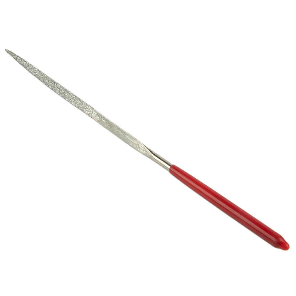 

For Reach Areas On Steel Hand Tools Diamond Files Metal Plastic Triangular Diamond Nonslip Plastic Silver + Red