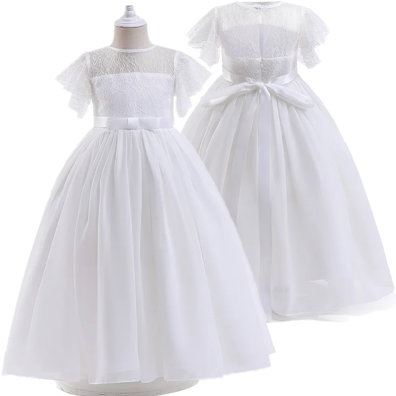 

Teenage Girl Wedding Bridesmaid Princess Dresses Evening Party Lace Ball Gown Children Party Ceremony Dress Children's Clothing