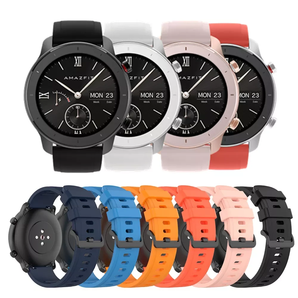 

Ремешок для часов Huami GTR 42 мм, официальный браслет для GTR 47 мм для Amazfit Pace/Stratos 2 3 22 мм 20 мм