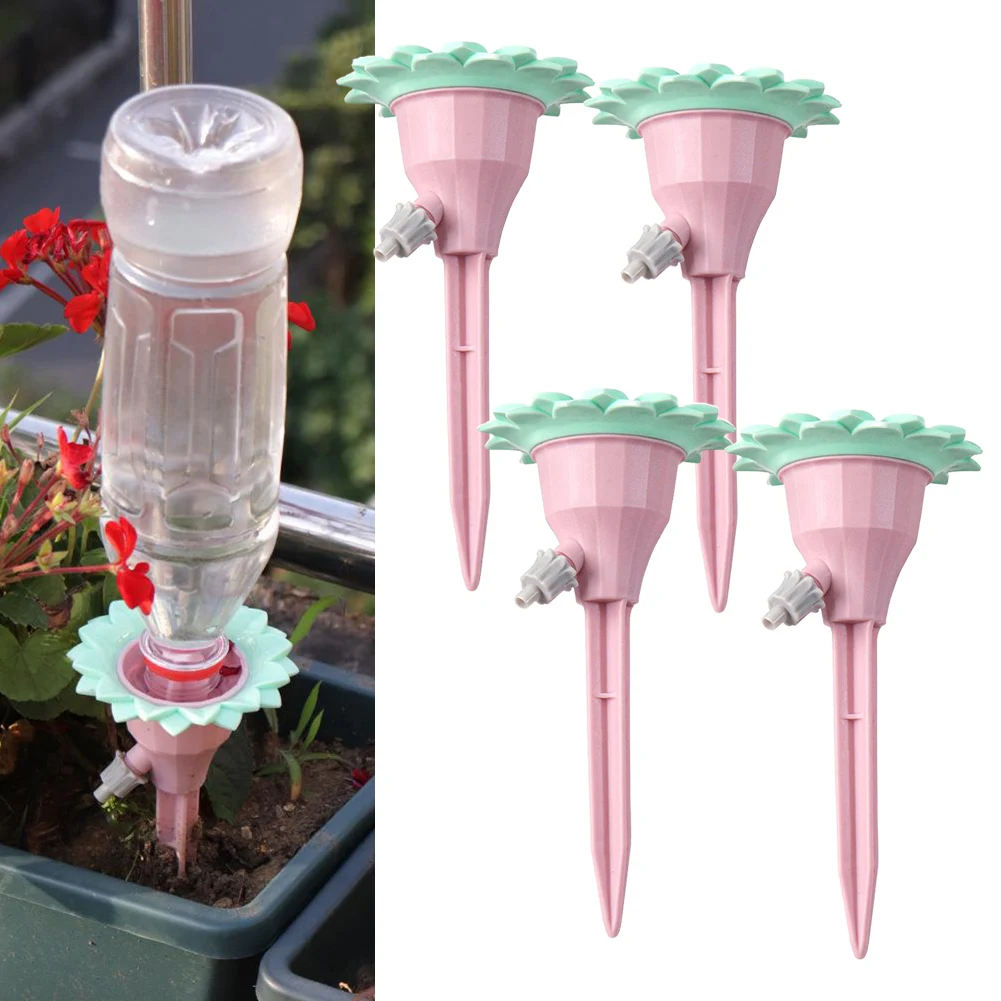 

4PCS Bottle Automatic Adjustable Drippers Self-Watering Sprinklers Garden Drip Irrigation Device Bonsai Waterers Indoor Outdoor