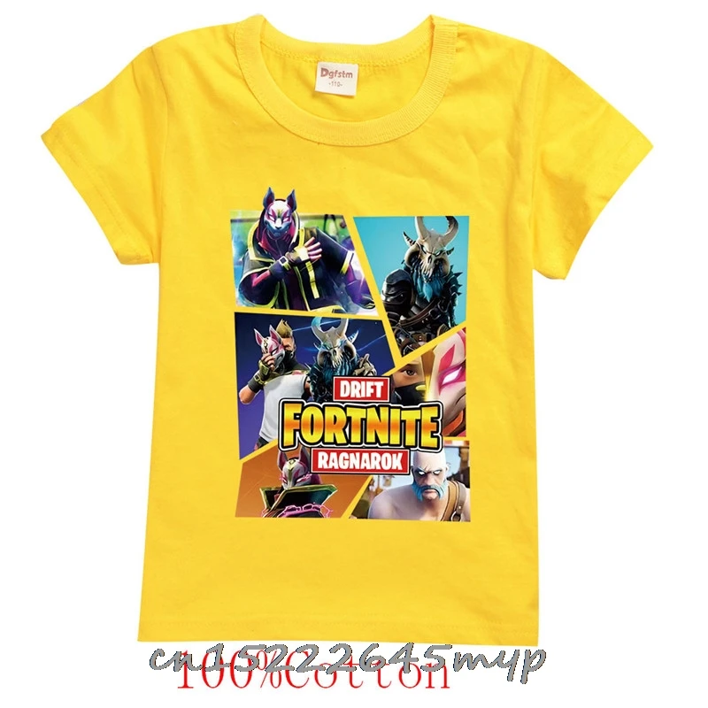 Детская одежда FORTNITE Game модные спортивные топы для мальчиков футболка с коротким