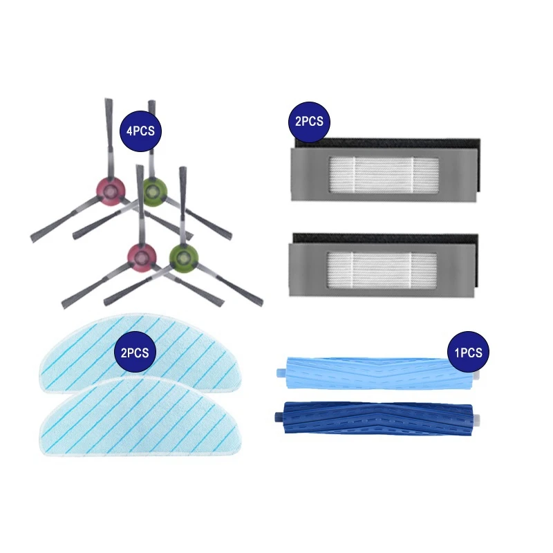 

Запчасти Для Ecovacs T9AIVI аксессуары для робота-пылесоса, основная и боковая щетки, фильтры НЕРА, Швабра, ткань