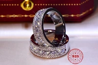 100 solid s925 sterling silver color zircon ring fine anillos bizuteria wedding silver 925 jewelry bijoux femme gemstone ring