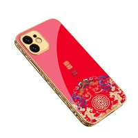 electroplated case for iphone 13 pro max luxury plating case for iphone 12 cell phone glass cover with camera protector