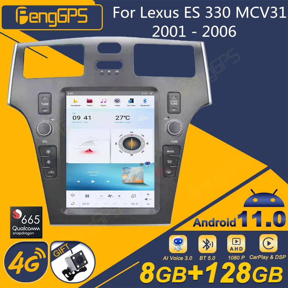 

For Lexus ES 330 MCV31 2001 - 2006 Android Car Radio Tesla Screen 2Din Stereo Receiver Autoradio Multimedia Player GPS Navi Unit