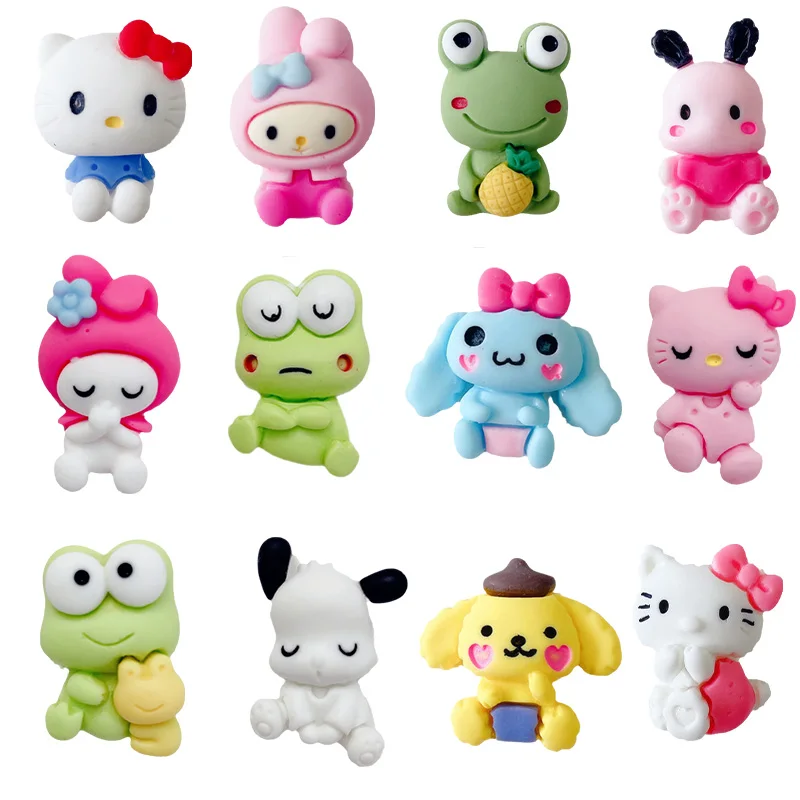 

Sanrioed Cinnamoroll MyMelody Kuromi Kitty, мультфильм, конфетная чашка для воды, серьги, патч, декоративный материал