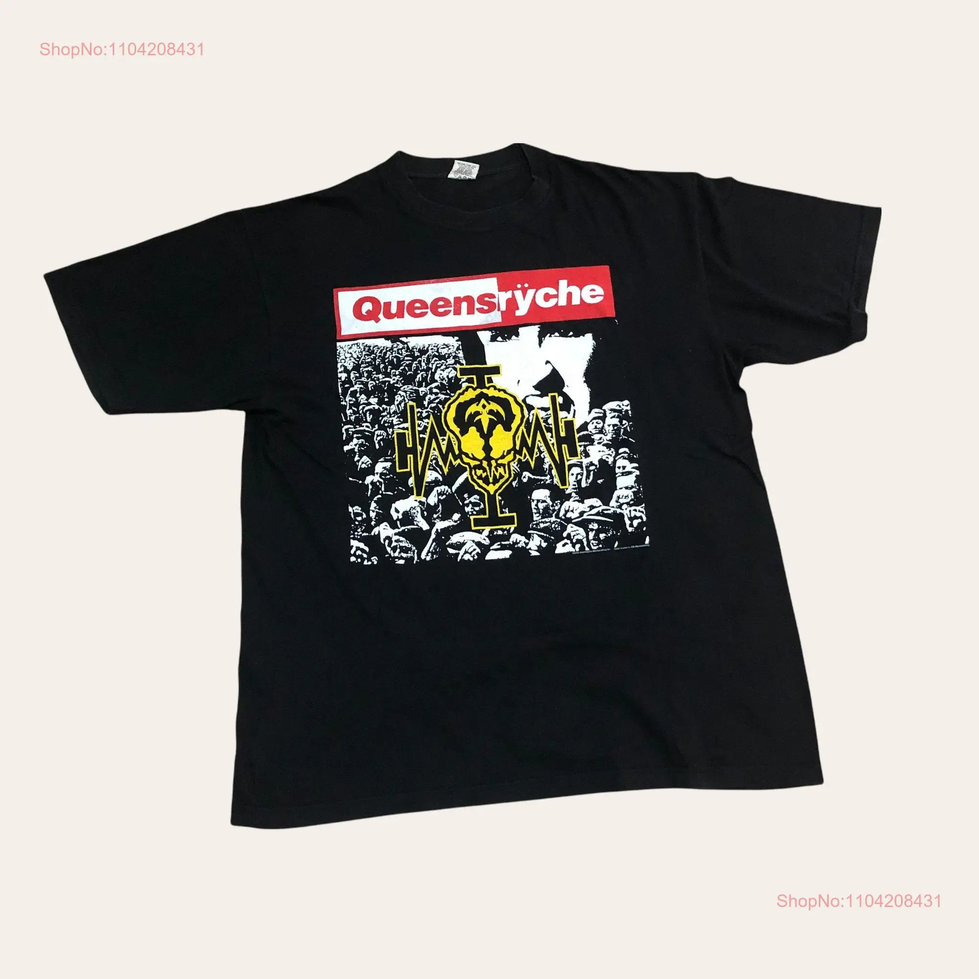 Винтажная футболка Queensr Eloche Operation Mindcrime Heavy Metal Band с длинными или короткими