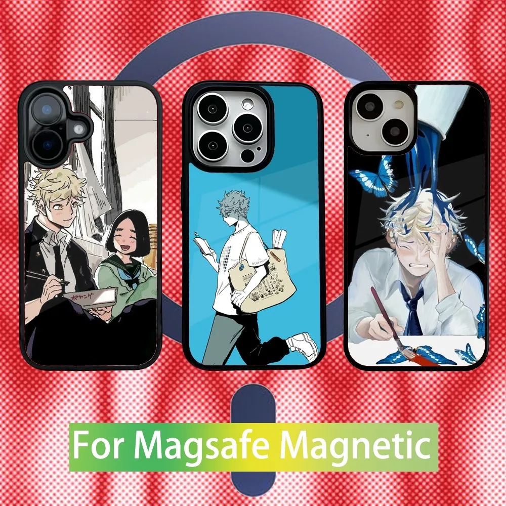 Чехол для телефона Yatora Yaguchi Blue Period iPhone 16 15 14 13 12 11 Pro Max Plus Mini New Magsafe с магнитной