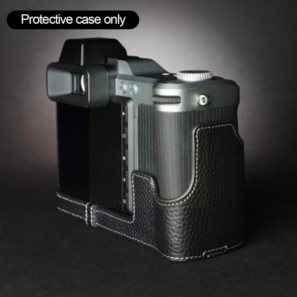 Handmade Genuine Leather Camera Case Half Body For Nikon Camera Bag Bottom Cover Handle Vintage Case N6B1