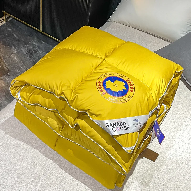 Летнее одеяло из белого гусиного пуха на осень Хлопковое для отеля мягкий утиный