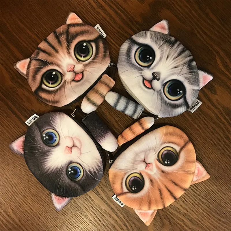 Модный милый кошелек для мелочи с 3d рисунком девочек Дамский женщин кошельки