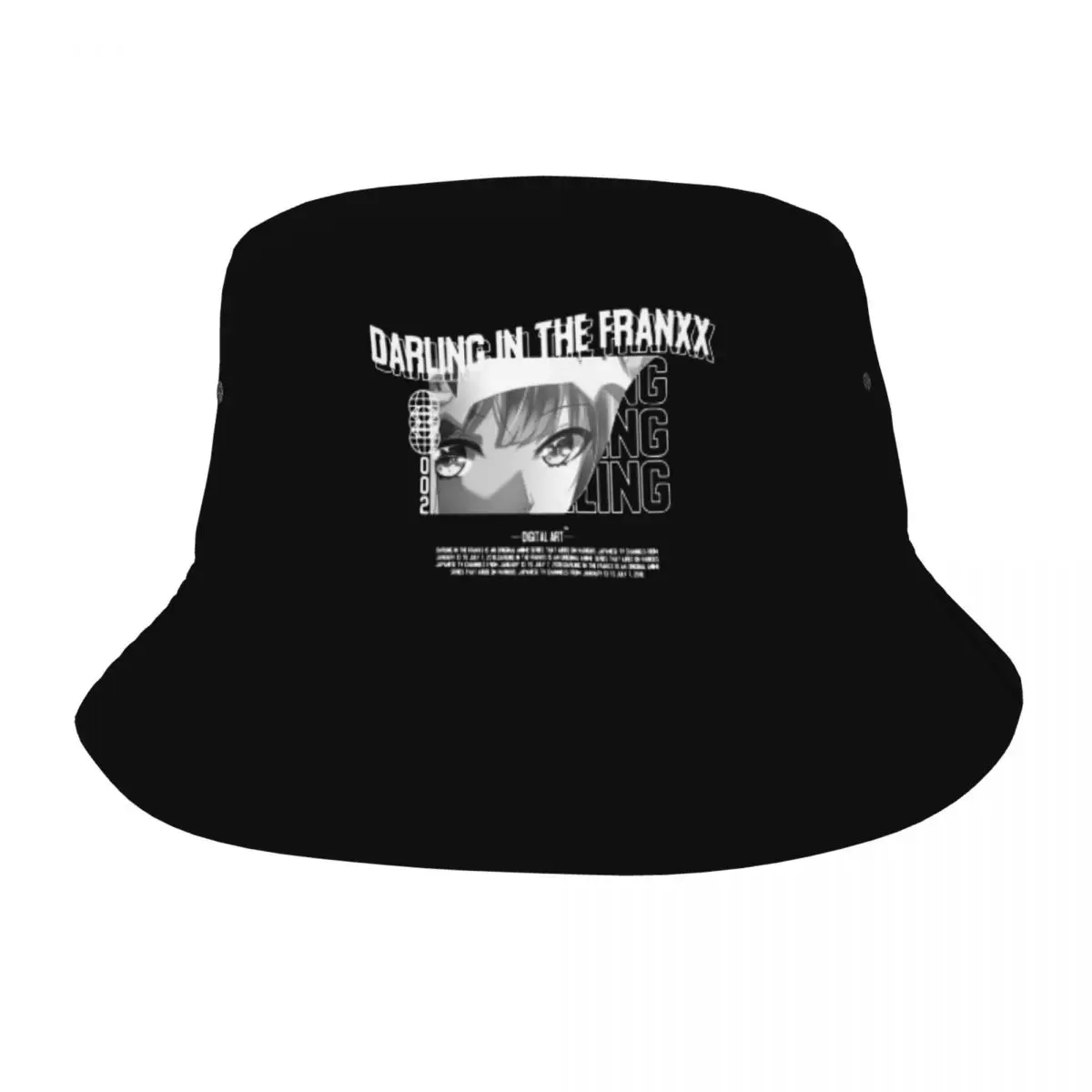 

Zero Two Darling In The FranXX Bucket Hats Hip Hop Beach Sun Hat for Unisex Manga Outdoor Fishing Caps Packable Headwear