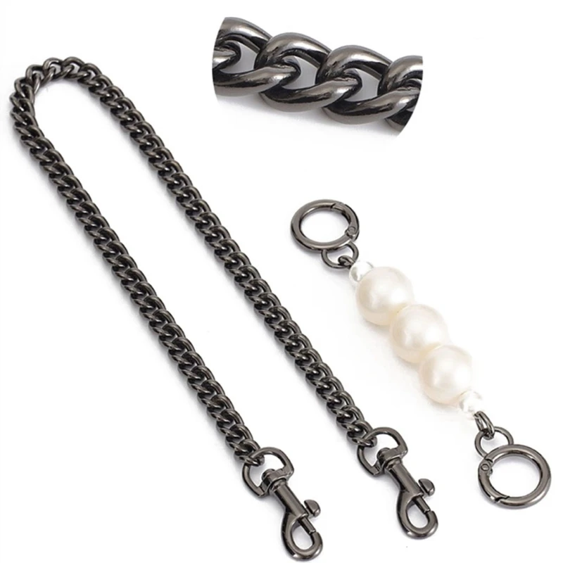 

2023 New 2pcs DIY Purse Strap Extenders Replacement Chain with Metal Buckle for Handbag Crossbody Shoulder Bag