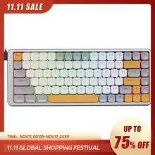 KARTOMAN 슬림 기계식 게이밍 RGB 키보드 지지대, 블루투스 5.0, 무선 USB, 2.4G, 러시아어, 포르투갈어, Mac OS, Windows PC용, K1