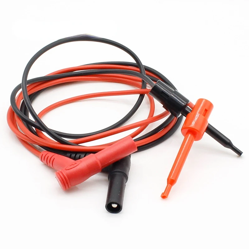 

1pair Banana Plug To Test Hook Clip Probe Cable For Multimeter Test Equipment