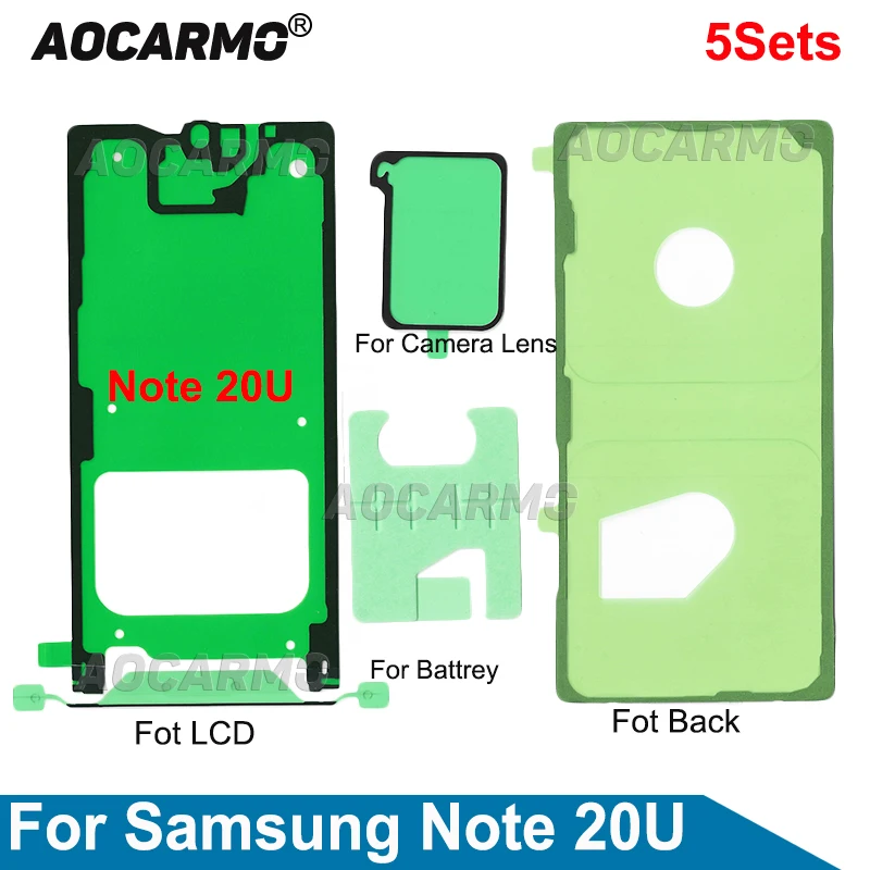 5Pcs/Lot For Samsung Galaxy Note 20 Ultra Note20U Full Set Adhesive LCD Screen Tape Back Cover Frame Camera Lens Sticker Glue