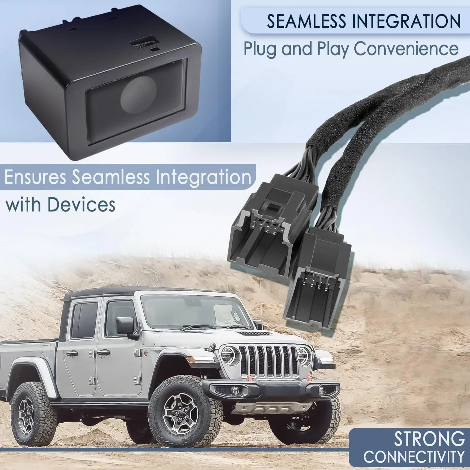 Сменный удлинительный кабель TM SGW подходит для Gladiator 2020-2024/Wrangler 2018-2024/Ram 1500 2019-2024/RAM